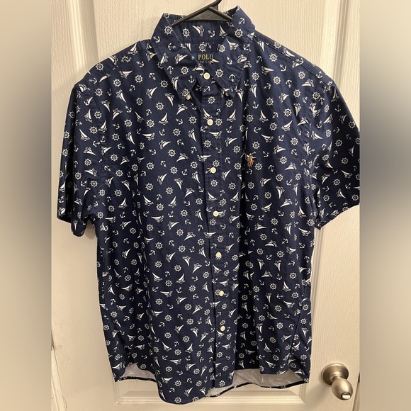 Button down t shirt. Polo Ralph Lauren size L. Classic fit. - Picture 1 of 3